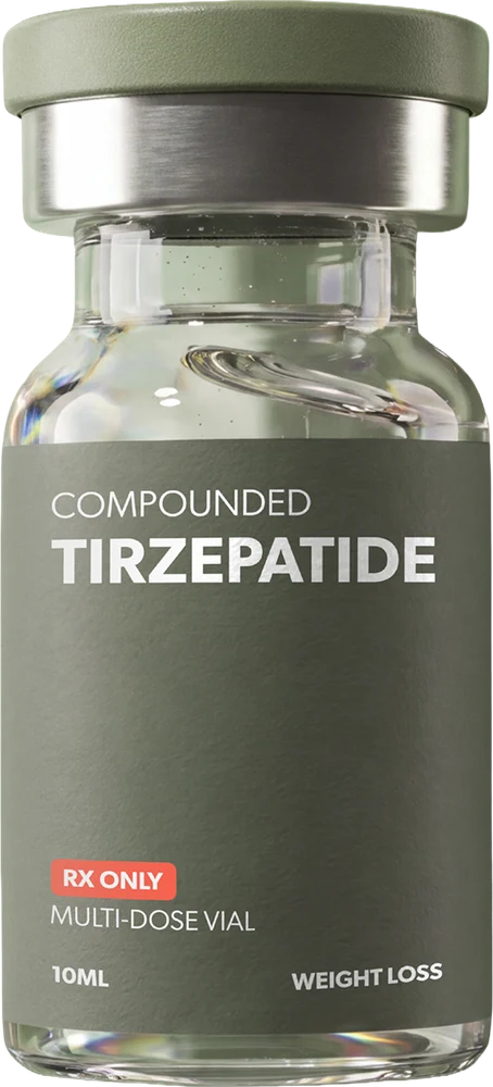 Compounded tirzepatide vial